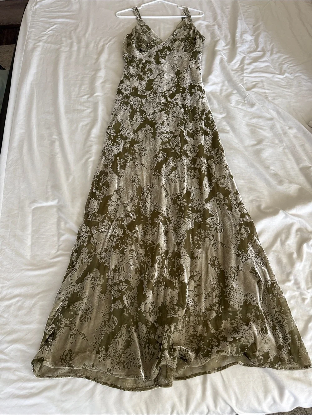 Mango Javier Burnout Velvet Maxi Dress